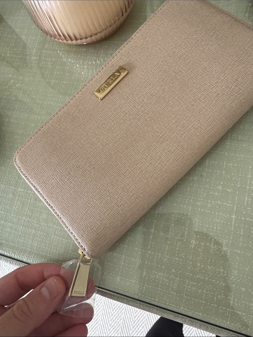 NWT Furla Leather Zip Wallet / Clutch - Picture 3 of 10